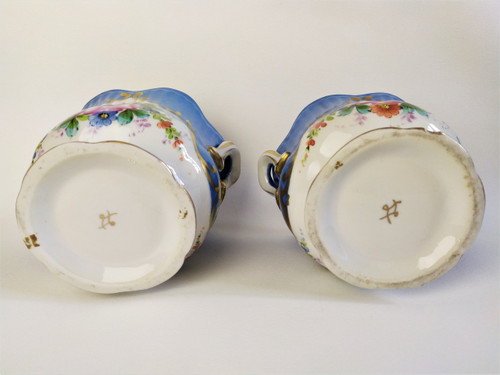 Pair Of Painted Porcelain Coolers From Samson