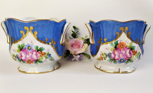 Pair Of Painted Porcelain Coolers From Samson