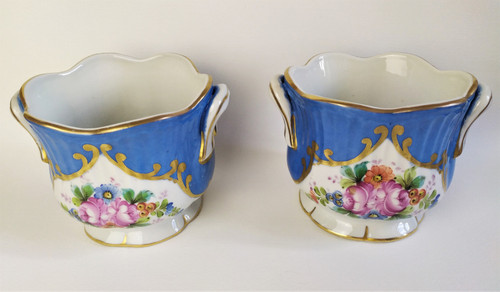 Pair Of Painted Porcelain Coolers From Samson