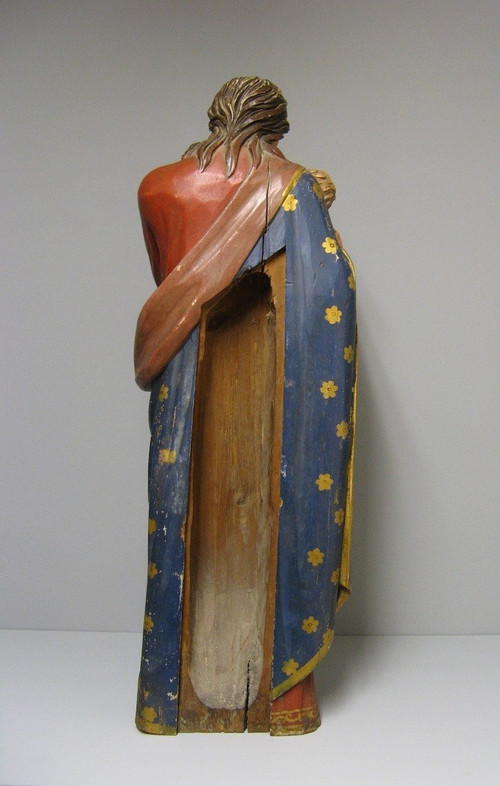 Sculpture Saint Joseph Avec l'Enfant Jésus.