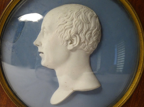 Portrait Profile Man Empire Sèvres Biscuit Romain-Vincent Jeuffroy 19th