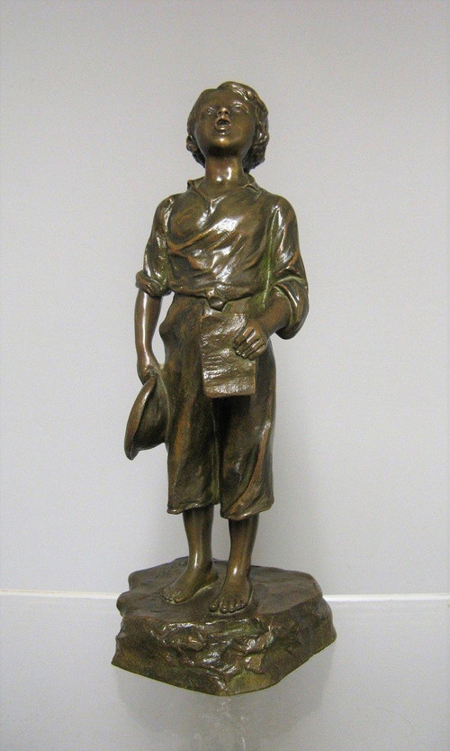 Bronzeskulptur „Kleine Sängerin“, signiert von Antoine Bofill.