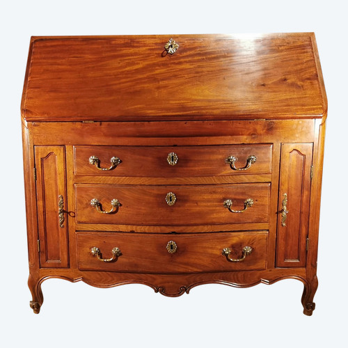 Scriban Commode In Mahogany, Nantes Work 18th Century