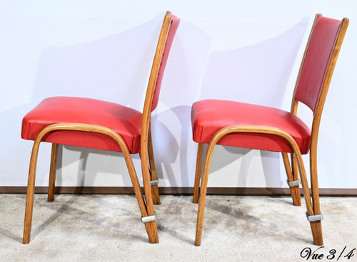 Pair of “Bow Wood” Chairs, signed H.Steiner – 1950