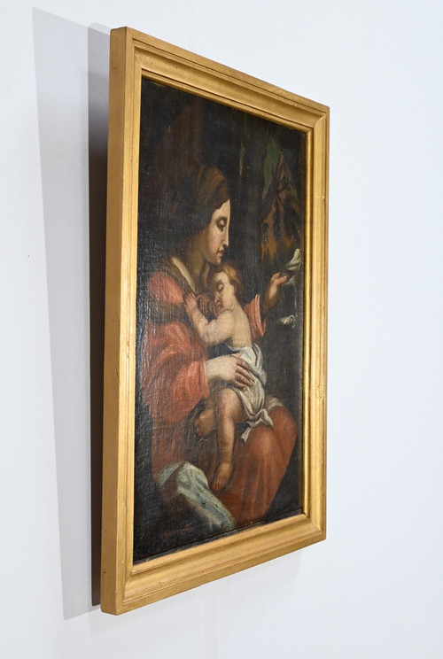 Oil Painting “Madonna and Child”, 19th century school – Late 19th century