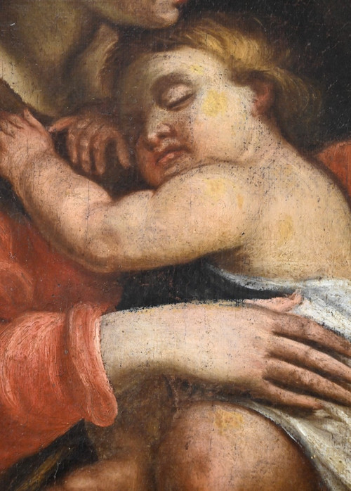 Oil Painting “Madonna and Child”, 19th century school – Late 19th century