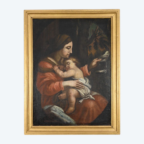 Oil Painting “Madonna and Child”, 19th century school – Late 19th century