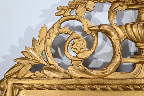 Miroir en Bois Doré, style Louis XVI - 1ère Partie XIXe