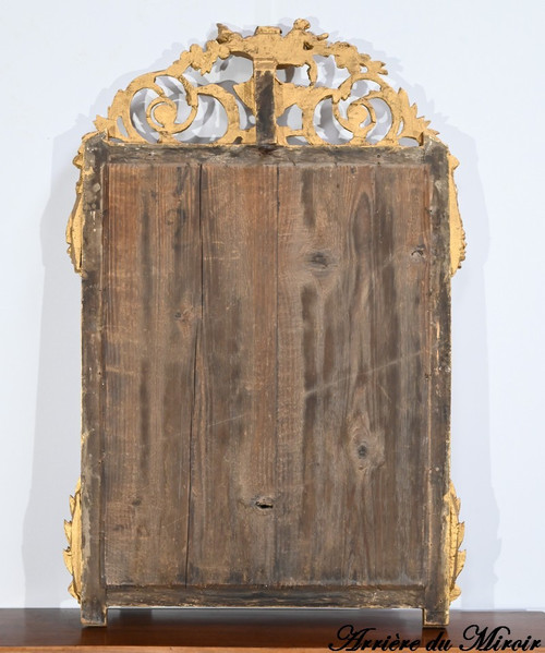 Miroir en Bois Doré, style Louis XVI - 1ère Partie XIXe