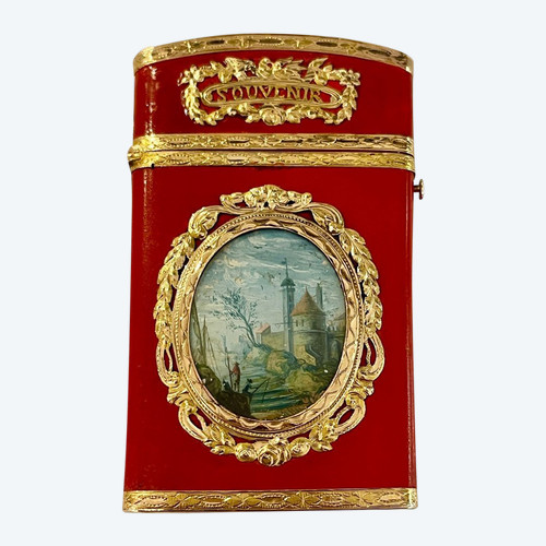 Etui Souvenir d'Amitié Aus Lack Und Gold, Louis XVI Epoche