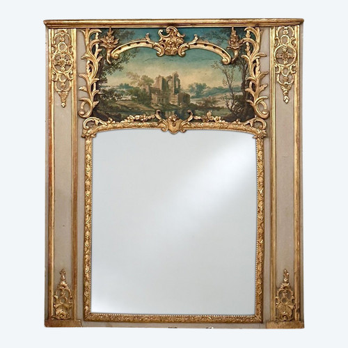 Trumeau Miroir d'Epoque Régence Vers 1720 XVIIIème Siècle 