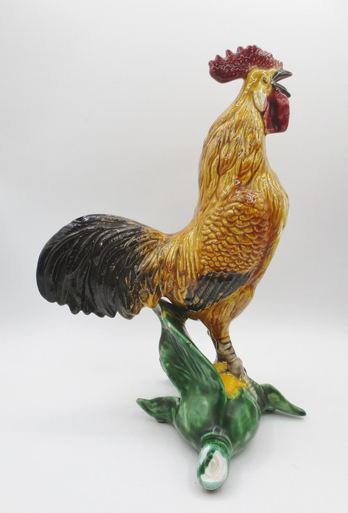 Rooster in slip, 20th century.