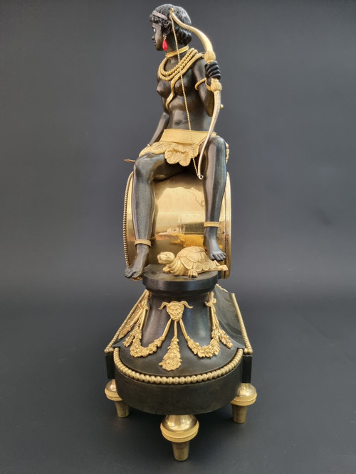 J.S Deverberie and J.J Coteau, exceptional African clock from the Consulate period.