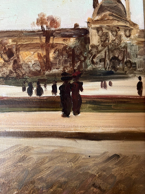 Henri Pontoy (1888-1968) - Paris, Le Louvre, Place Du Caroussel, 1911