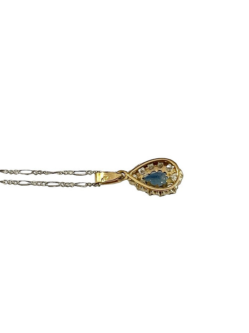 Ancien Pendentif Saphir Et Diamants