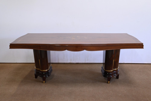 Rectangular table in Rio rosewood, attributed to J. Leleu, Art Deco - 1940