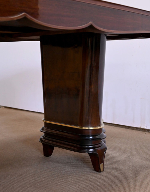 Rectangular table in Rio rosewood, attributed to J. Leleu, Art Deco - 1940