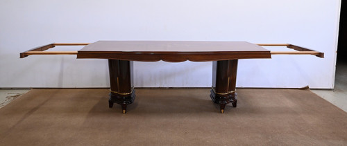 Rectangular table in Rio rosewood, attributed to J. Leleu, Art Deco - 1940