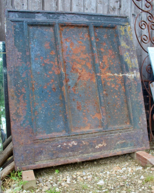 Gothic Cast Iron Castle Fireplace Plate