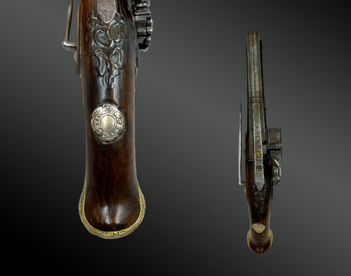 Platinum flintlock PISTOL - Spain - 18th century