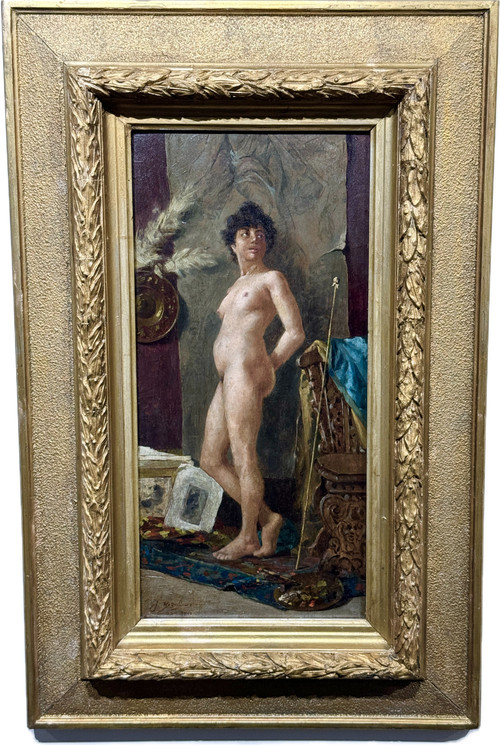 José Benlliure Y Gil (1855-1937) - Nude in the Workshop, Roma 1897