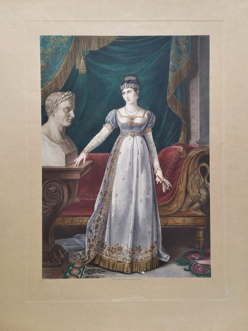 Pauline Bonaparte Historical Photogravure 19th C Old Print