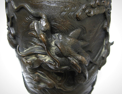 19th Century Bronze Dragon Potiche. Asian art.