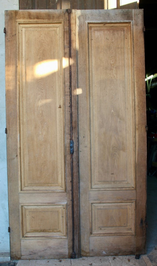 Pair Of Double-sided 19th Century Oak Landing Doors