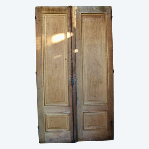 Pair Of Double-sided 19th Century Oak Landing Doors