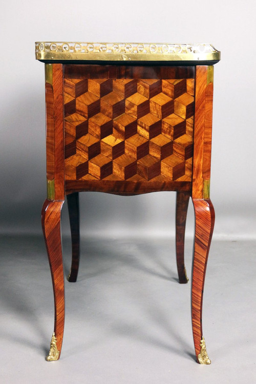 Cube Marquetry Writing Table