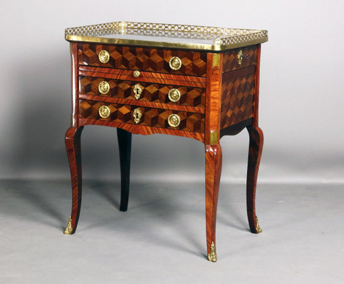 Cube Marquetry Writing Table