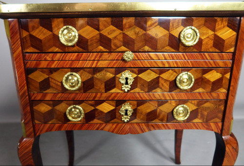 Cube Marquetry Writing Table