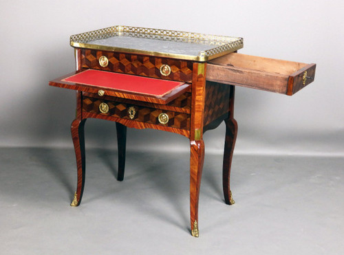 Cube Marquetry Writing Table