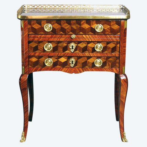 Cube Marquetry Writing Table