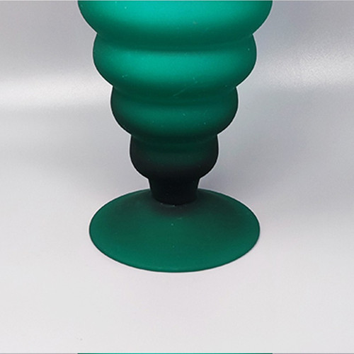 1960 Amazing Green Murano Glass Vase By Michielotto