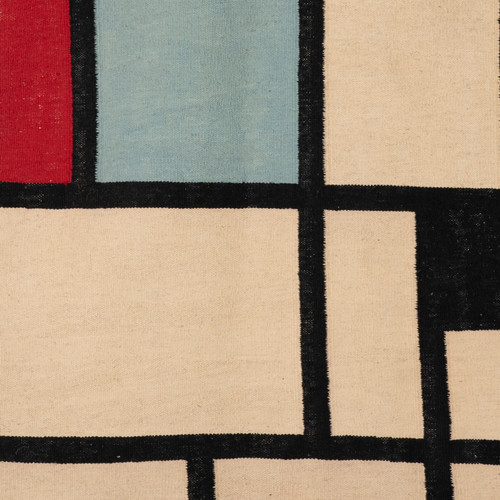 Tapis, ou tapisserie, inspiré par Piet Mondrian. Travail contemporain