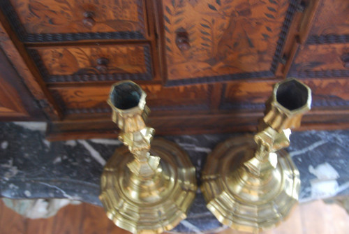 Pair Of Louis XIV Period Candlesticks