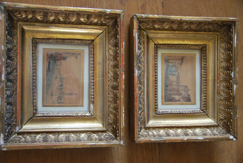 Pair Of Drawings Views Of Florence By Victor Jean Nicolle Late 18th century