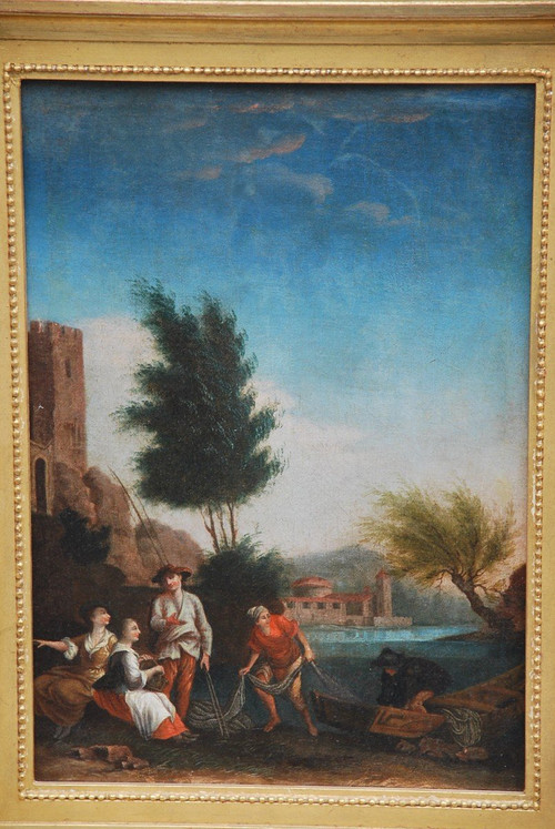 Pair Of "Classical" 18th Century Landscapes