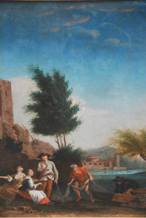 Pair Of "Classical" 18th Century Landscapes