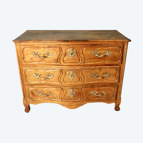 Louis XV Blond Walnut Commode Lyonnaise