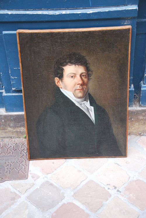 Portrait of a Man 19th Century Attributed to Valette