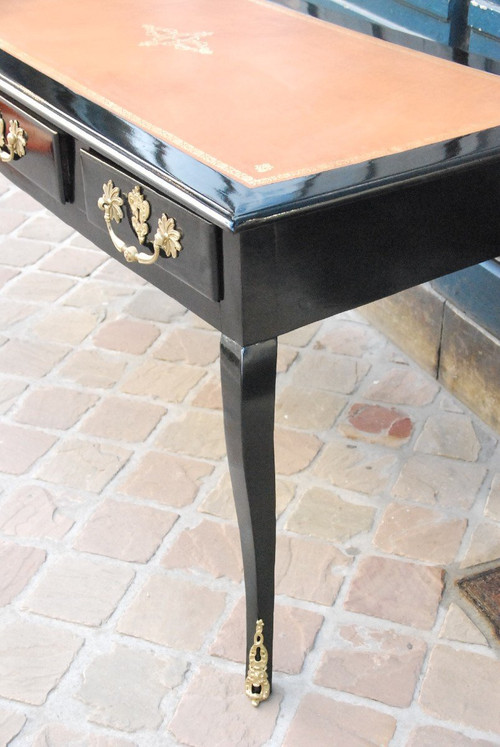 Bureau Plat Régence period Blackened wood 18th century