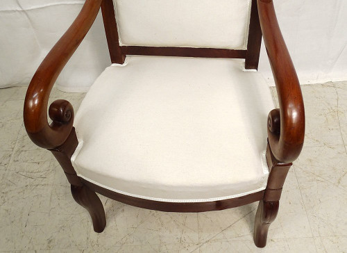 Petit Fauteuil d'Enfant Restauration Acajou Enroulement XIXÃ¨me SiÃ¨cle