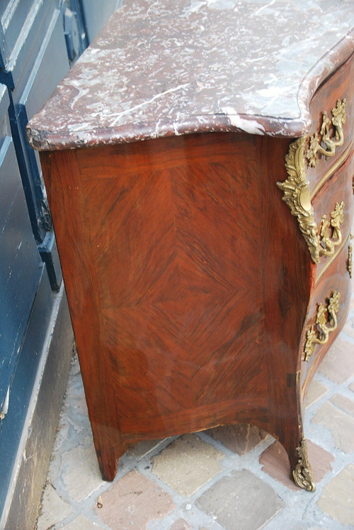 Regence chest of drawers Stamped De Nicolas Berthelmi 18th century