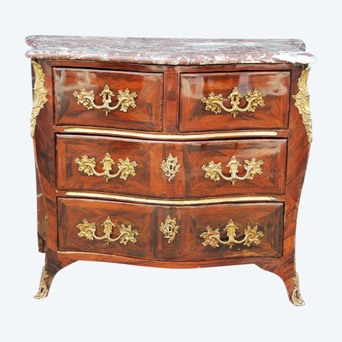 Regence chest of drawers Stamped De Nicolas Berthelmi 18th century