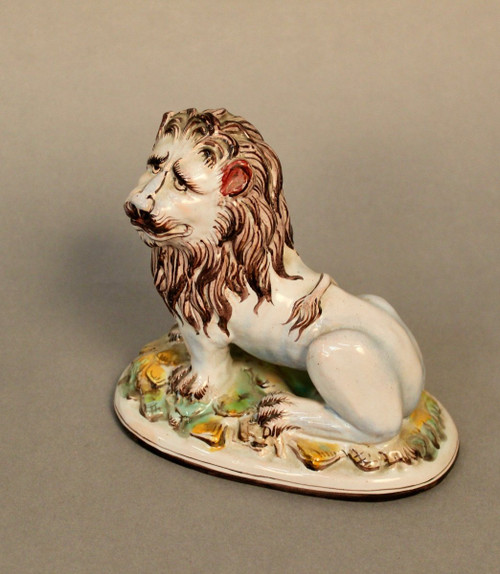 Lion En Faience De Saint Clément