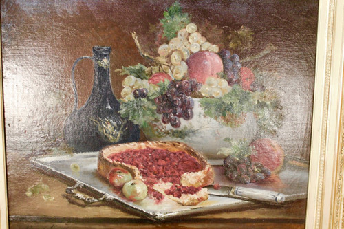 Nature Morte Aux Fruits By Alfred Brunel De Neuville (1852-1941)