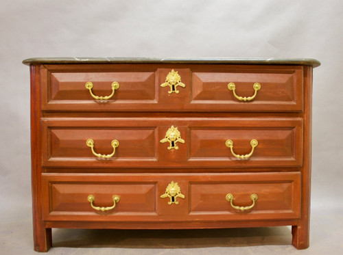 Louis XIV chest of drawers Faux marble top