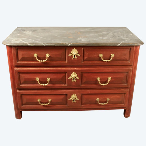 Louis XIV chest of drawers Faux marble top